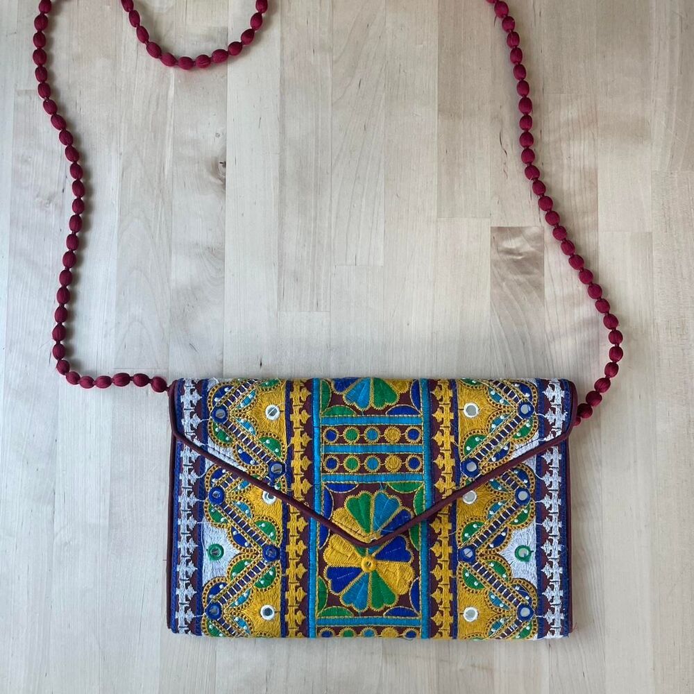 Colorful Embellished Boho Purse